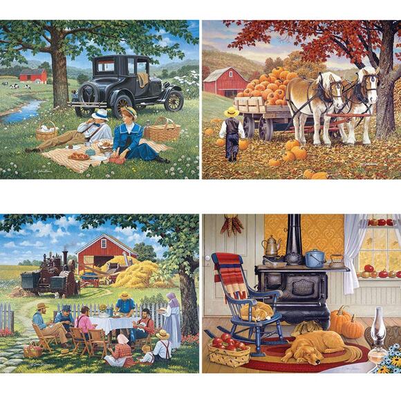 Bits and Pieces - 4-In-1 Multi-Pack 300 Piece Jigsaw Puzzles for Adults - Each M - Picture 2 of 5